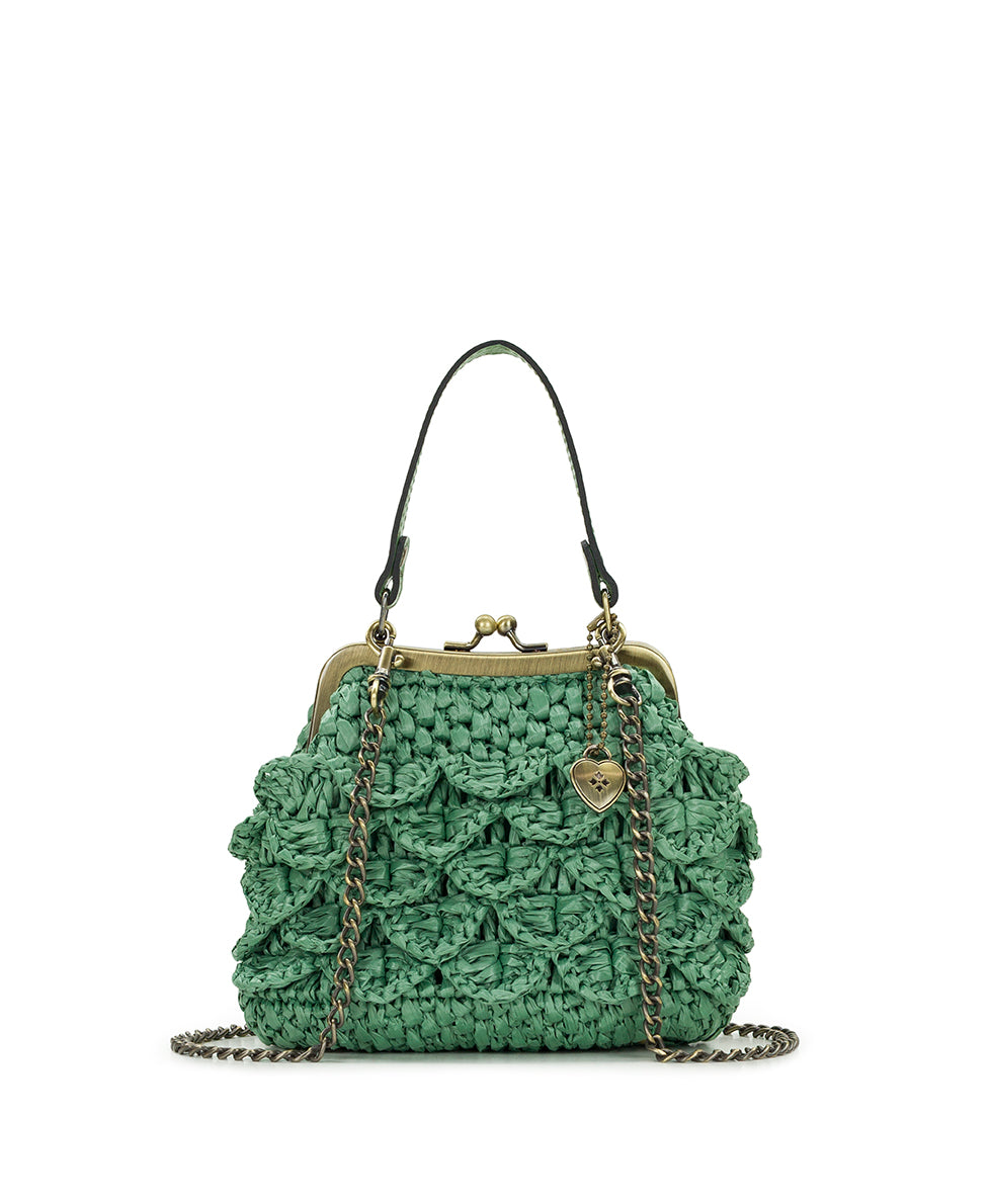 Mini Laureana Chain Crossbody - Scalloped Raffia - Image 5