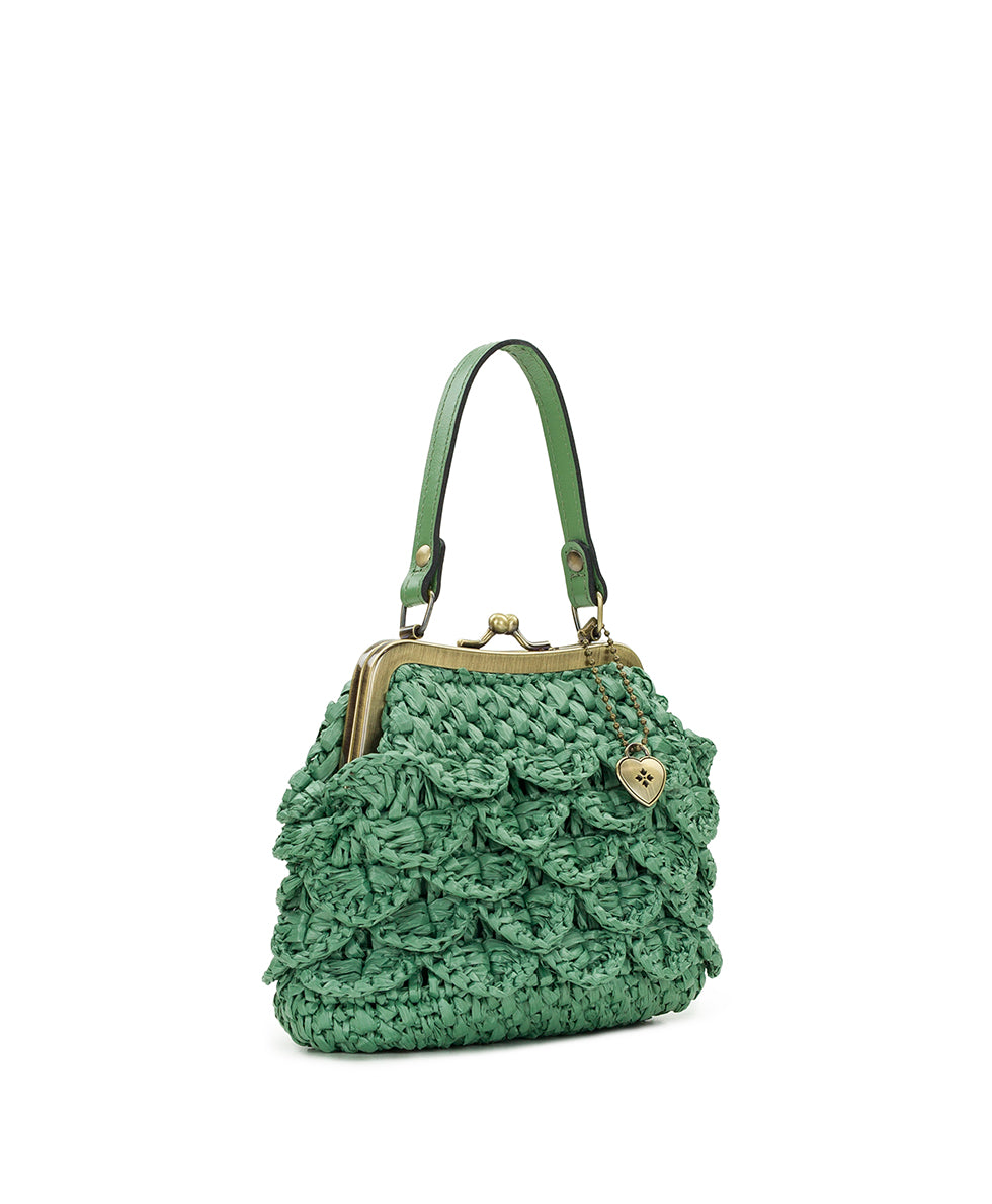 Mini Laureana Chain Crossbody - Scalloped Raffia - Image 7