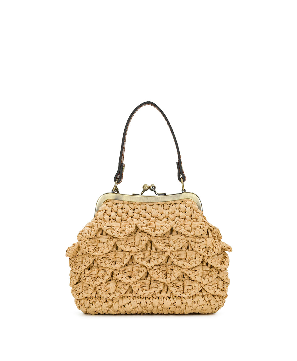 Mini Laureana Chain Crossbody - Scalloped Raffia - Image 2