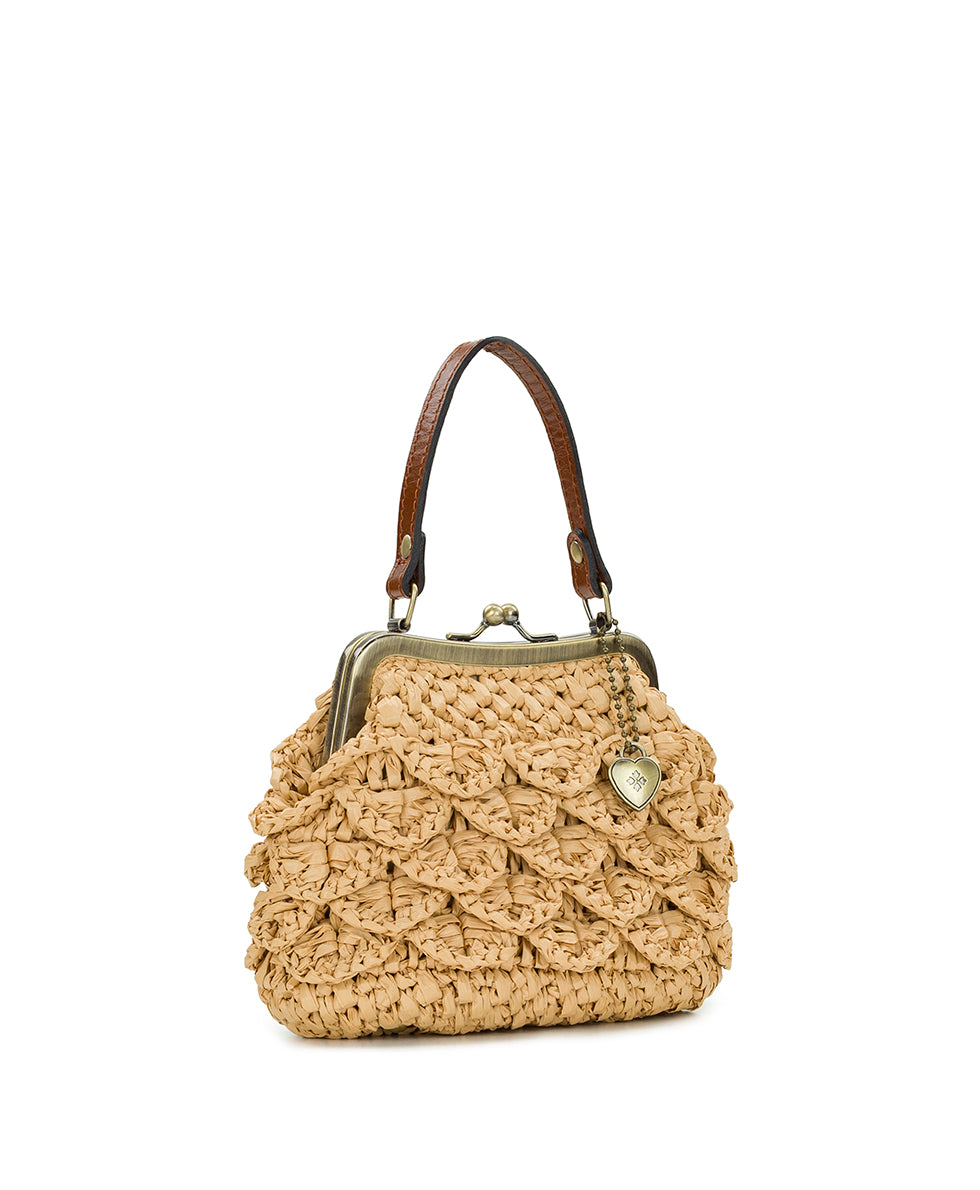 Mini Laureana Chain Crossbody - Scalloped Raffia - Image 3