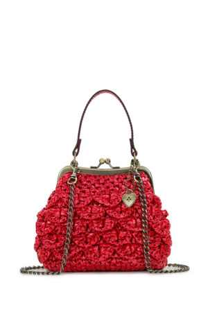 Mini Laureana Chain Crossbody - Scalloped Raffia