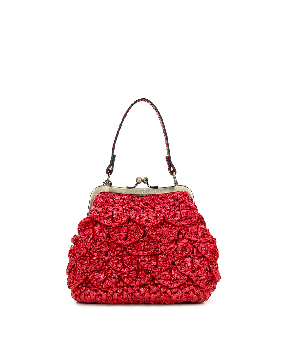 Mini Laureana Chain Crossbody - Scalloped Raffia - Image 2