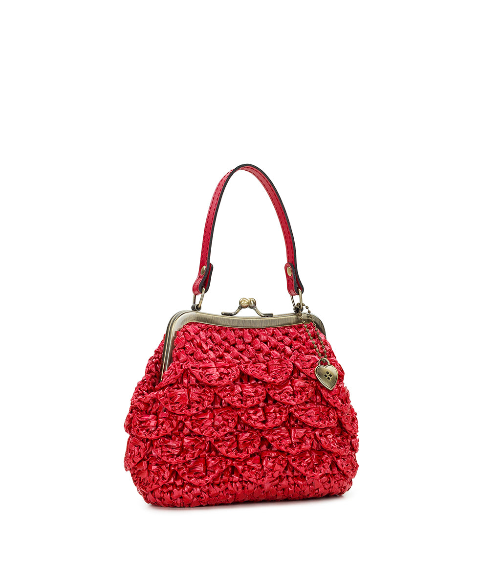 Mini Laureana Chain Crossbody - Scalloped Raffia - Image 3
