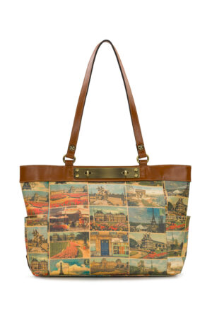 Ria Tote - Patina Coated Linen Canvas - Postcards From Paris