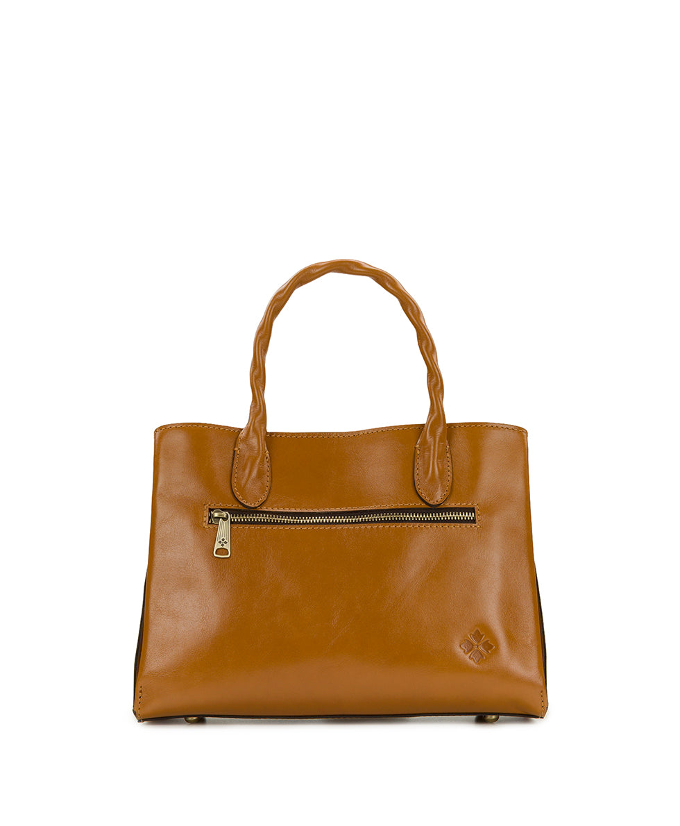 Genovese Satchel - Vintage Veg Tan Rose Tooled - Image 2