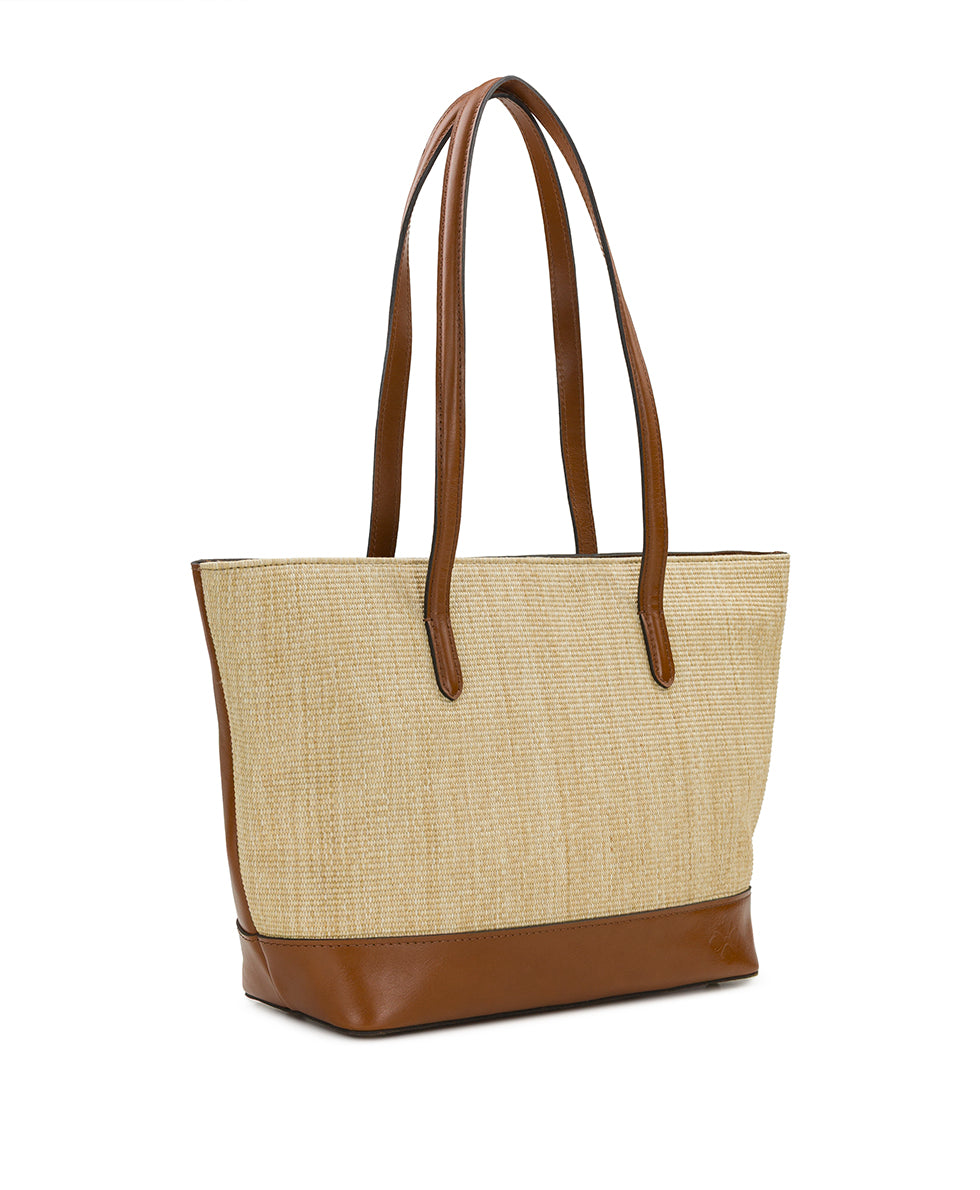 Verzi Tote with Scarf - European Natural Fine Weave - Image 3