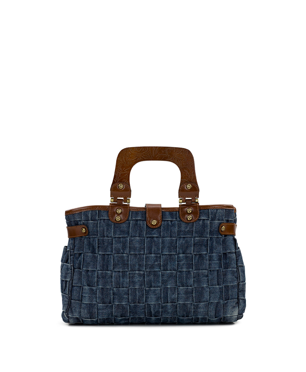 Sancia Satchel - Washed Woven Denim - Image 2