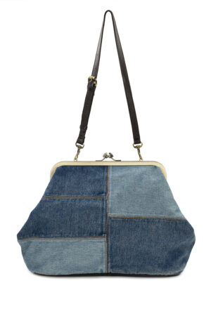 Serafina Large Frame Bag - Patchwork Denim
