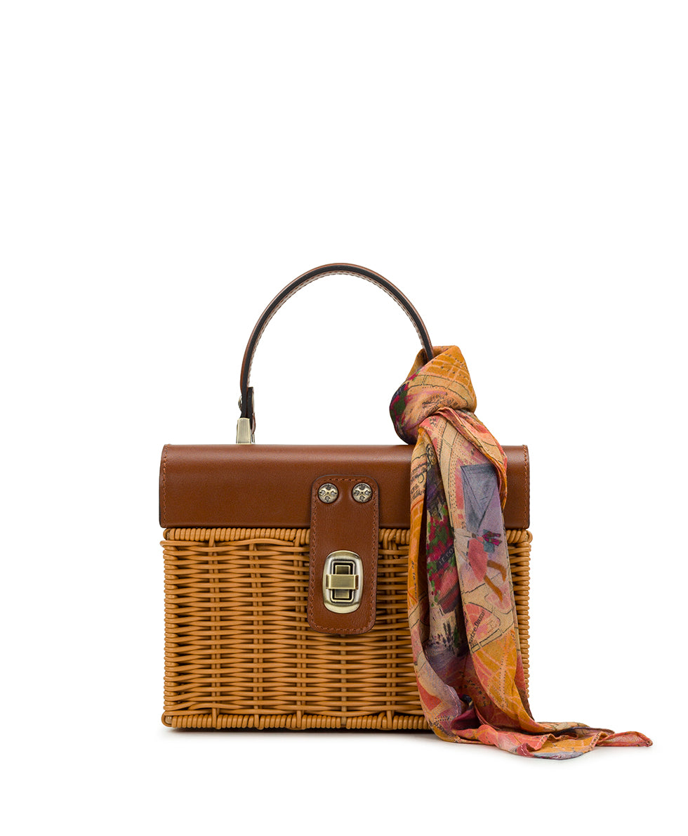 Vienne Basket Top Handle with Scarf - Spring Wicker