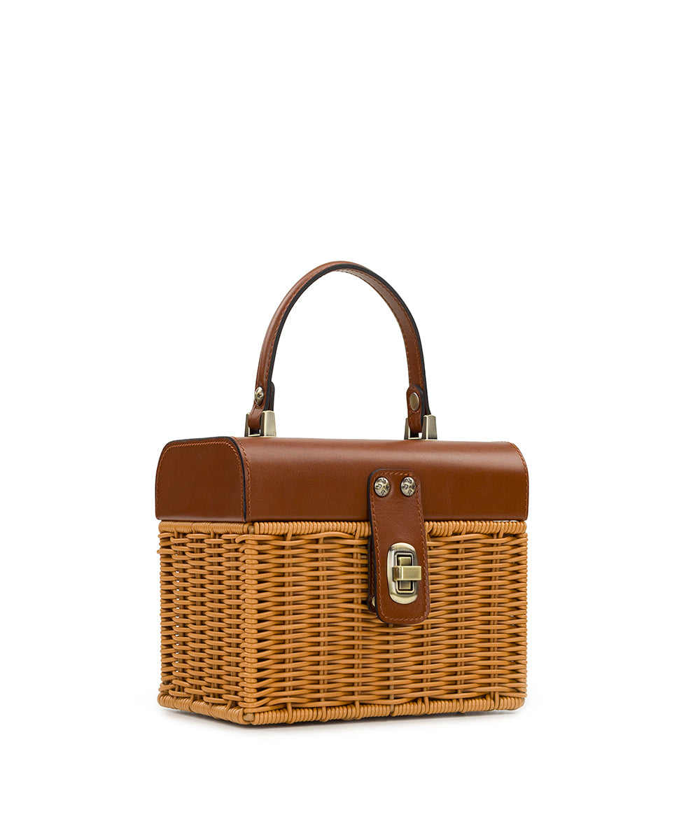 Vienne Basket Top Handle with Scarf - Spring Wicker - Image 3