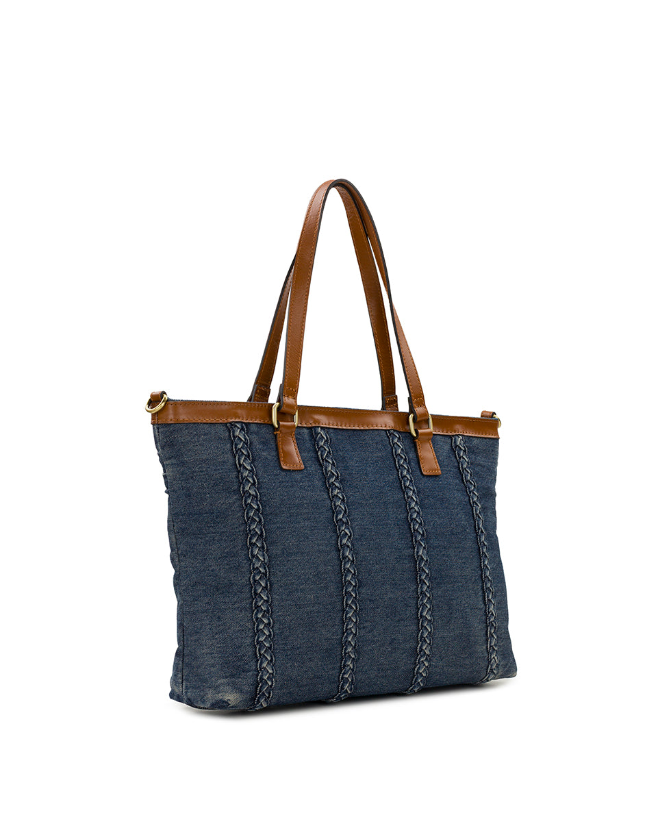 Nadine Tote Satchel - Denim Stonewashed - Image 3