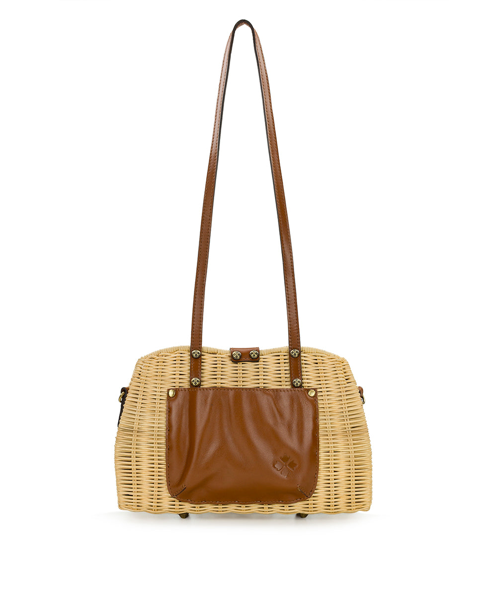 Isere Wicker Satchel with Scarf - Spring Wicker - Image 2