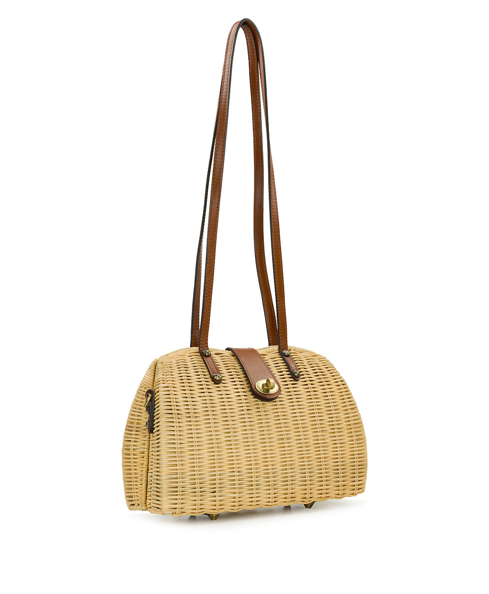 Isere Wicker Satchel with Scarf - Spring Wicker - Image 3
