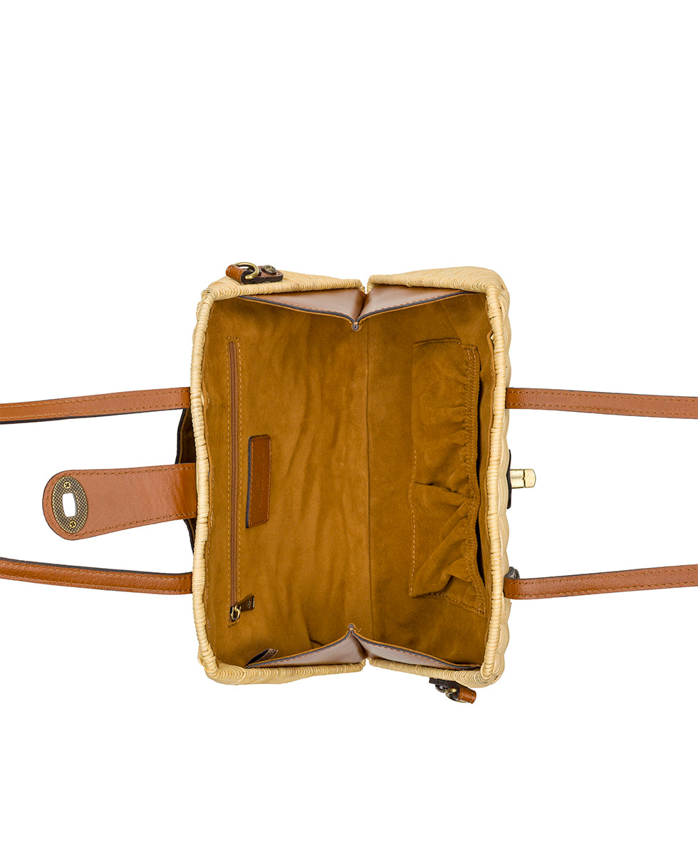 Isere Wicker Satchel with Scarf - Spring Wicker - Image 5