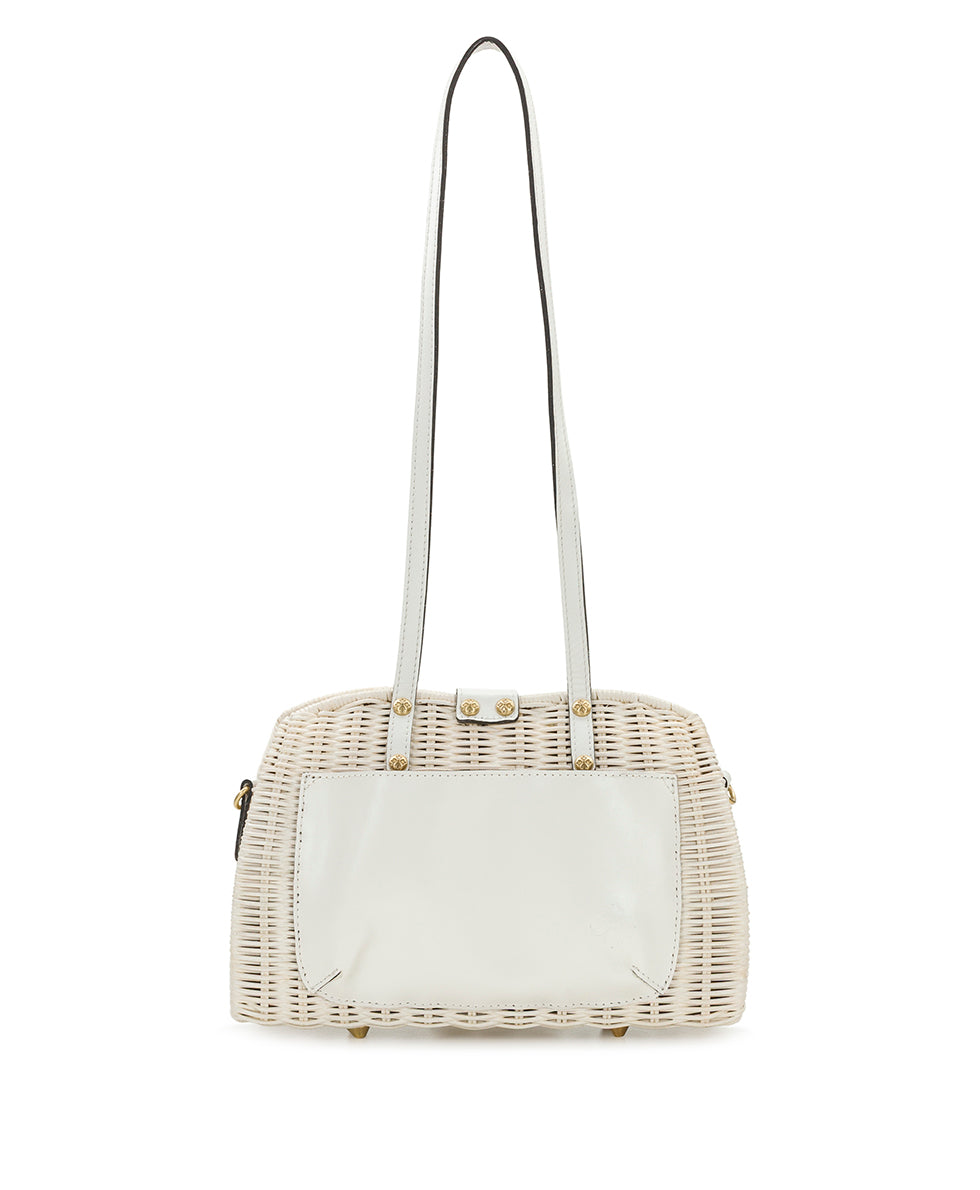 Isere Wicker Satchel with Scarf - Spring Wicker - Image 12