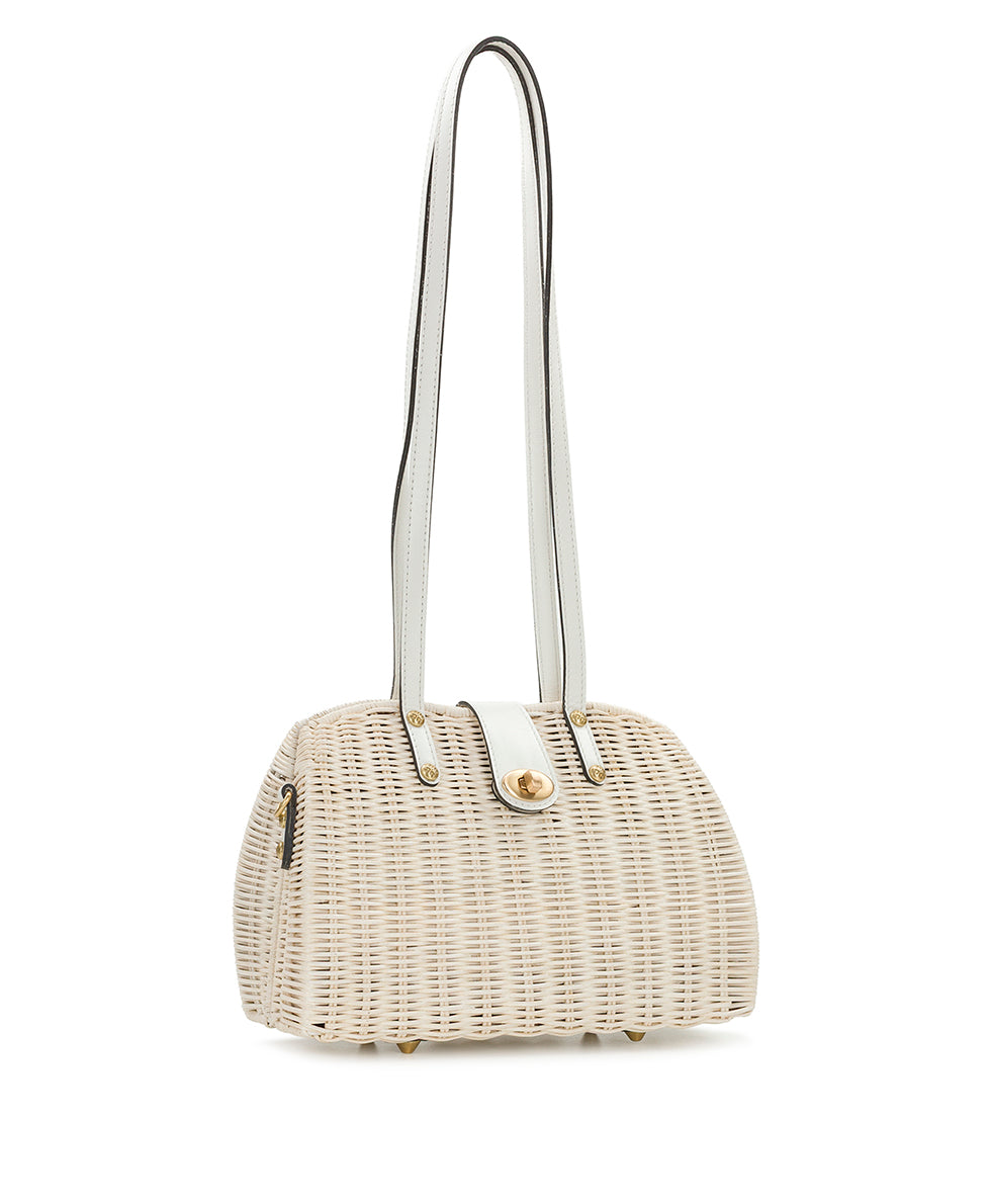Isere Wicker Satchel with Scarf - Spring Wicker - Image 13