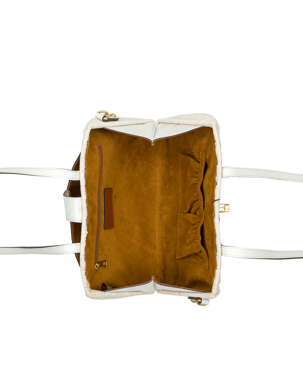 Isere Wicker Satchel with Scarf - Spring Wicker - Image 15