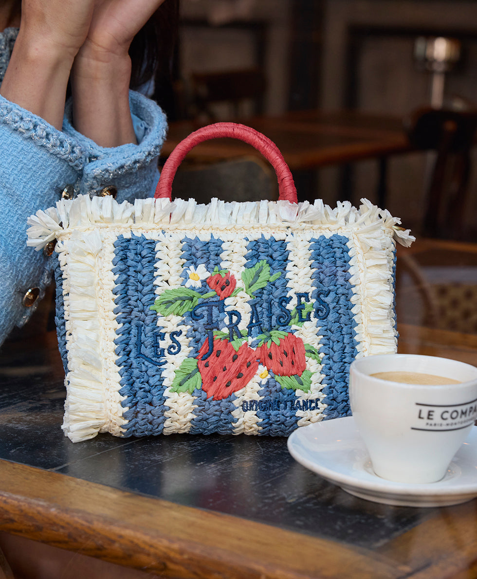 Les Fraises Small Tote - Specialty Woven - Image 6