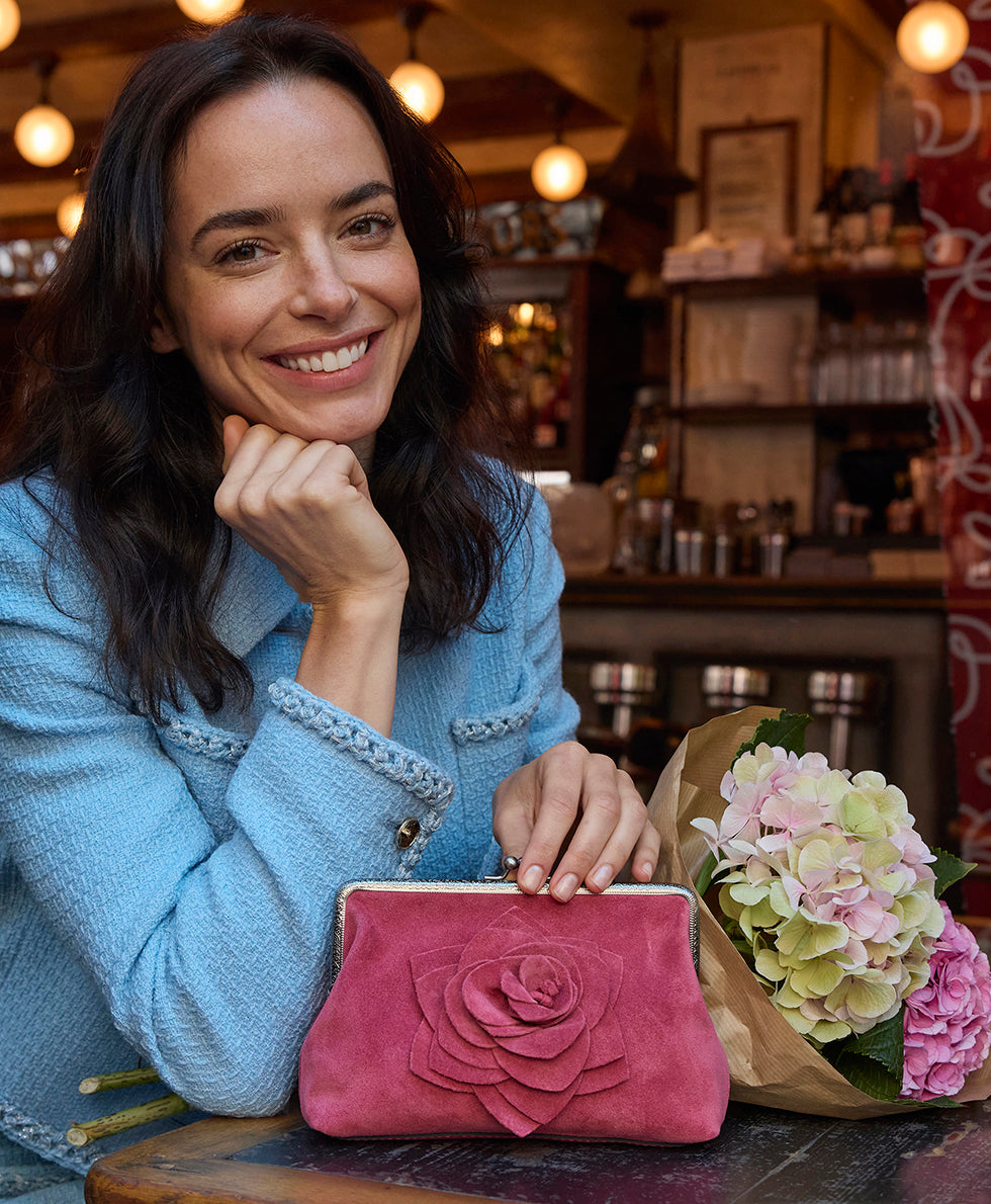 Borriana Frame with Parisian Rose - Suede Leather - Image 4