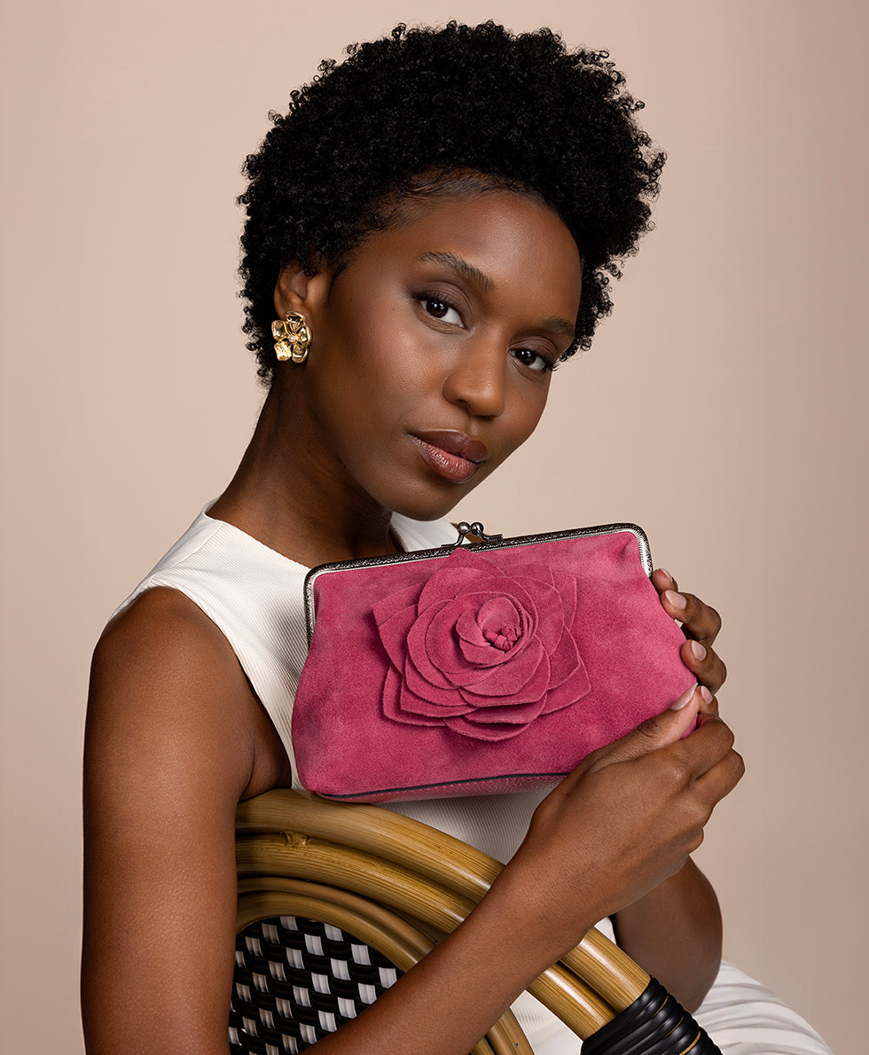 Borriana Frame with Parisian Rose - Suede Leather - Image 6