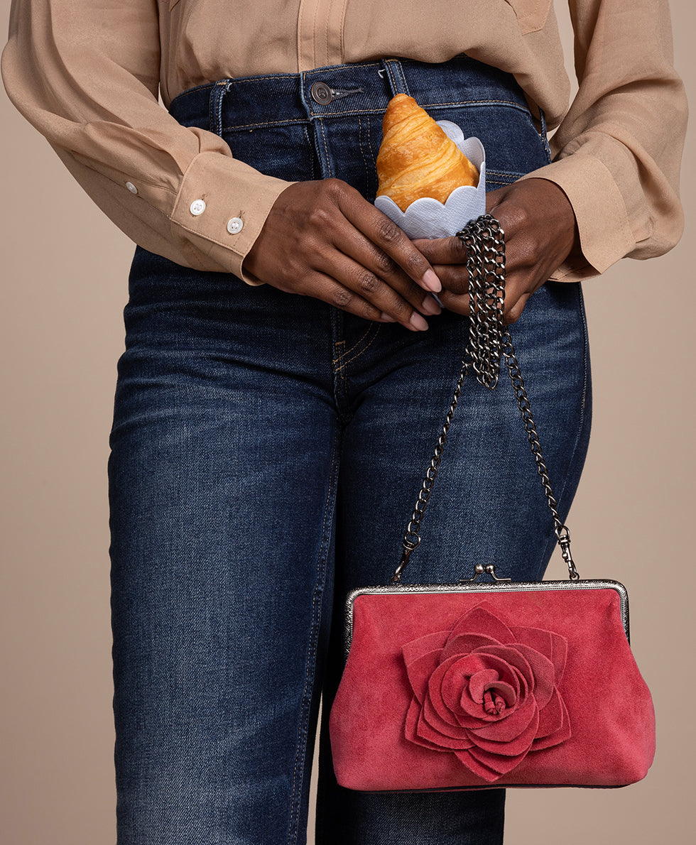 Borriana Frame with Parisian Rose - Suede Leather - Image 7