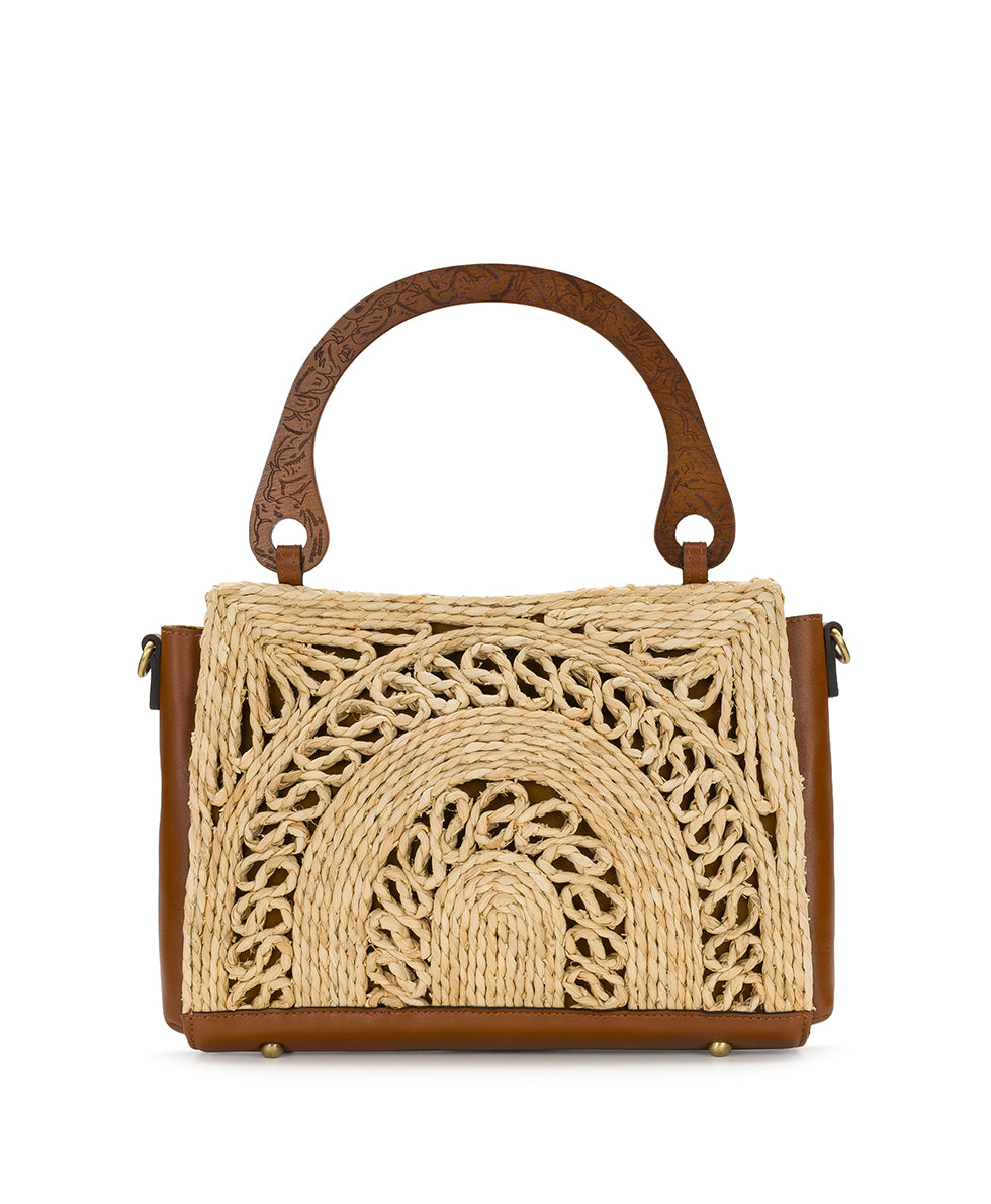Estelle Straw Tote with Scarf - Specialty Woven - Image 2