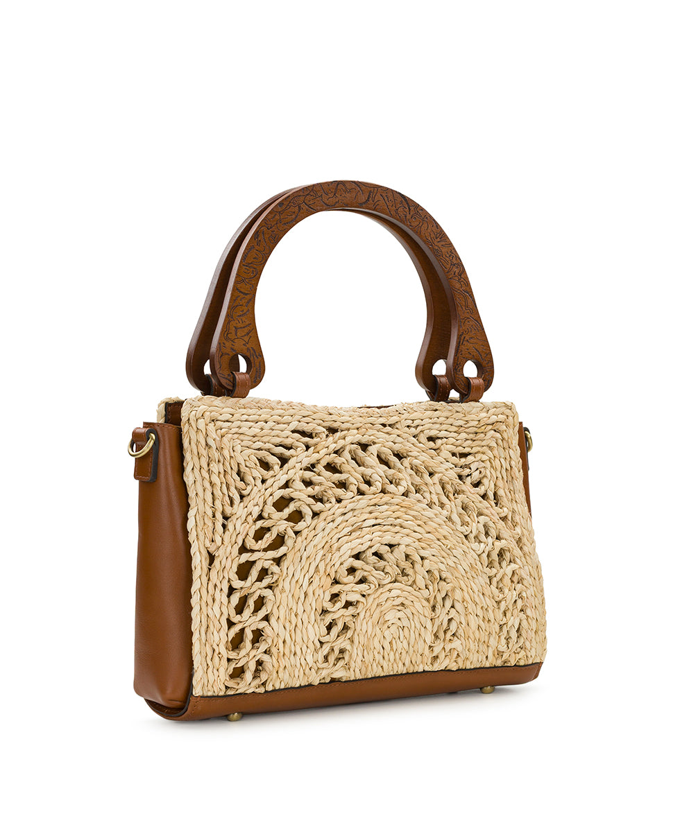 Estelle Straw Tote with Scarf - Specialty Woven - Image 3