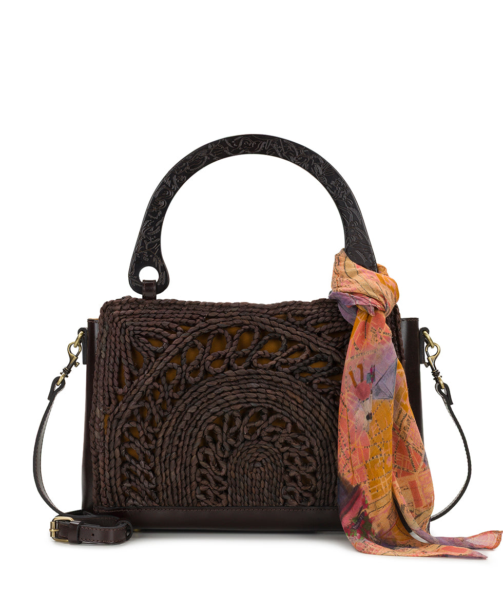 Estelle Straw Tote with Scarf - Specialty Woven - Image 9