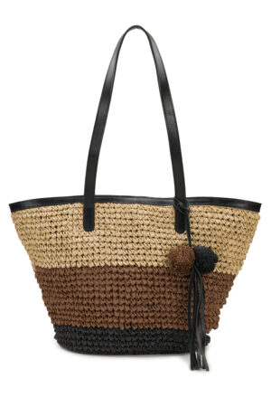 Marconia Tote with Pom Pom Tassel - Specialty Woven
