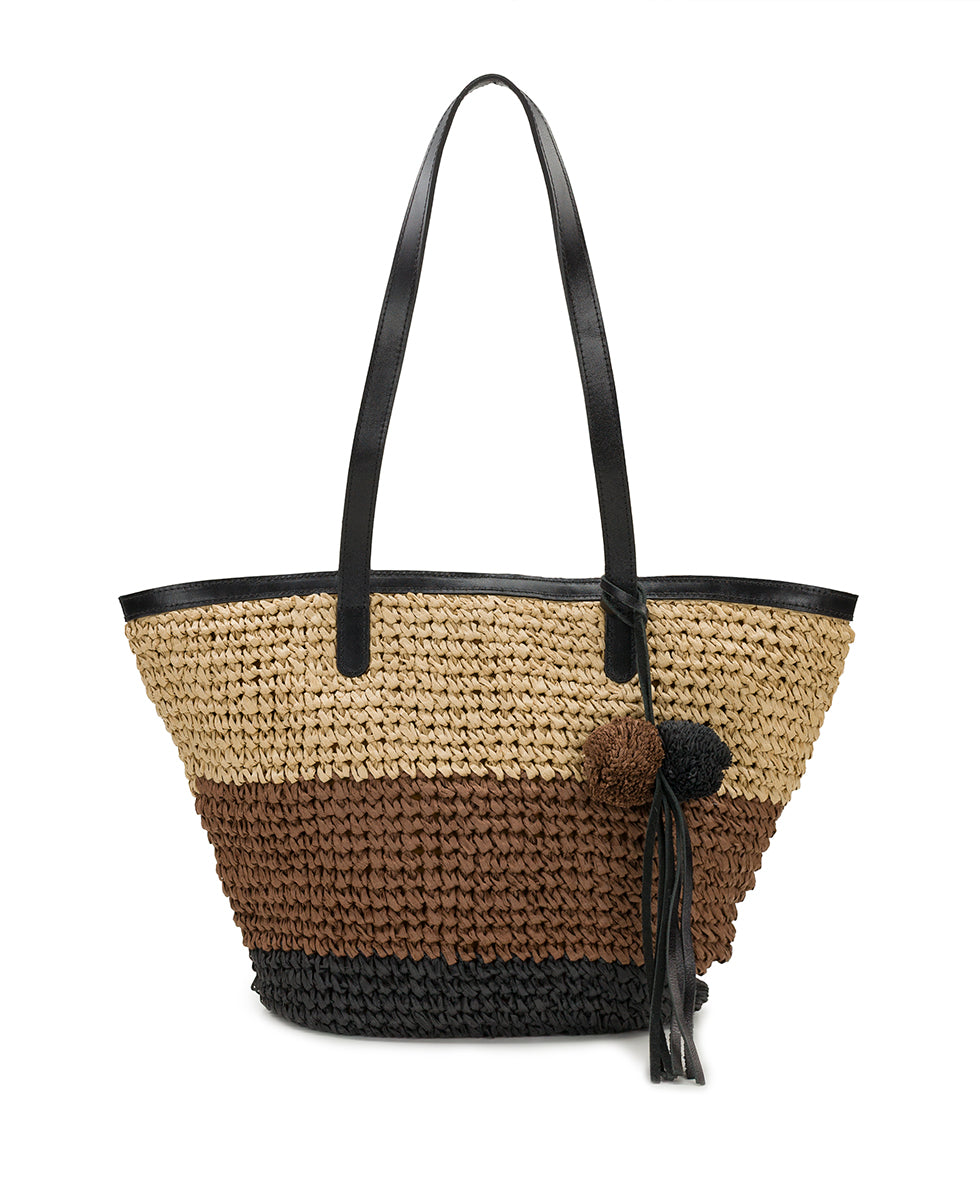 Marconia Tote with Pom Pom Tassel - Specialty Woven