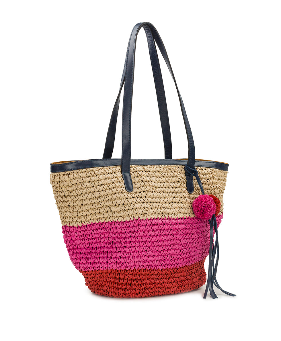 Marconia Tote with Pom Pom Tassel - Specialty Woven - Image 7