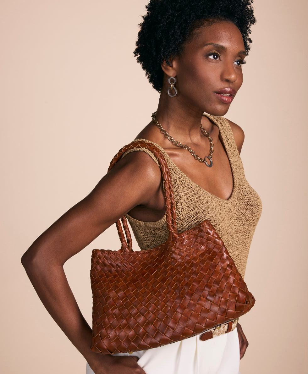 Violaine Satchel - Hand Stained Woven - Image 13