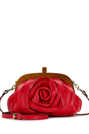 Joelle Wooden Frame Crossbody - Rugged Natural Grain Leather