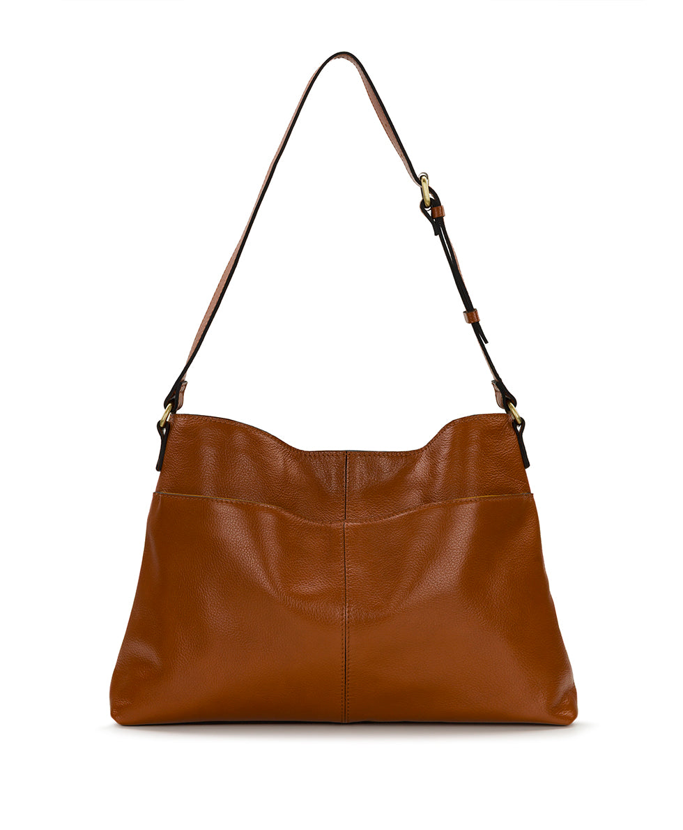 Liora Slouchy Tote - Rugged Natural Grain Leather - Image 5