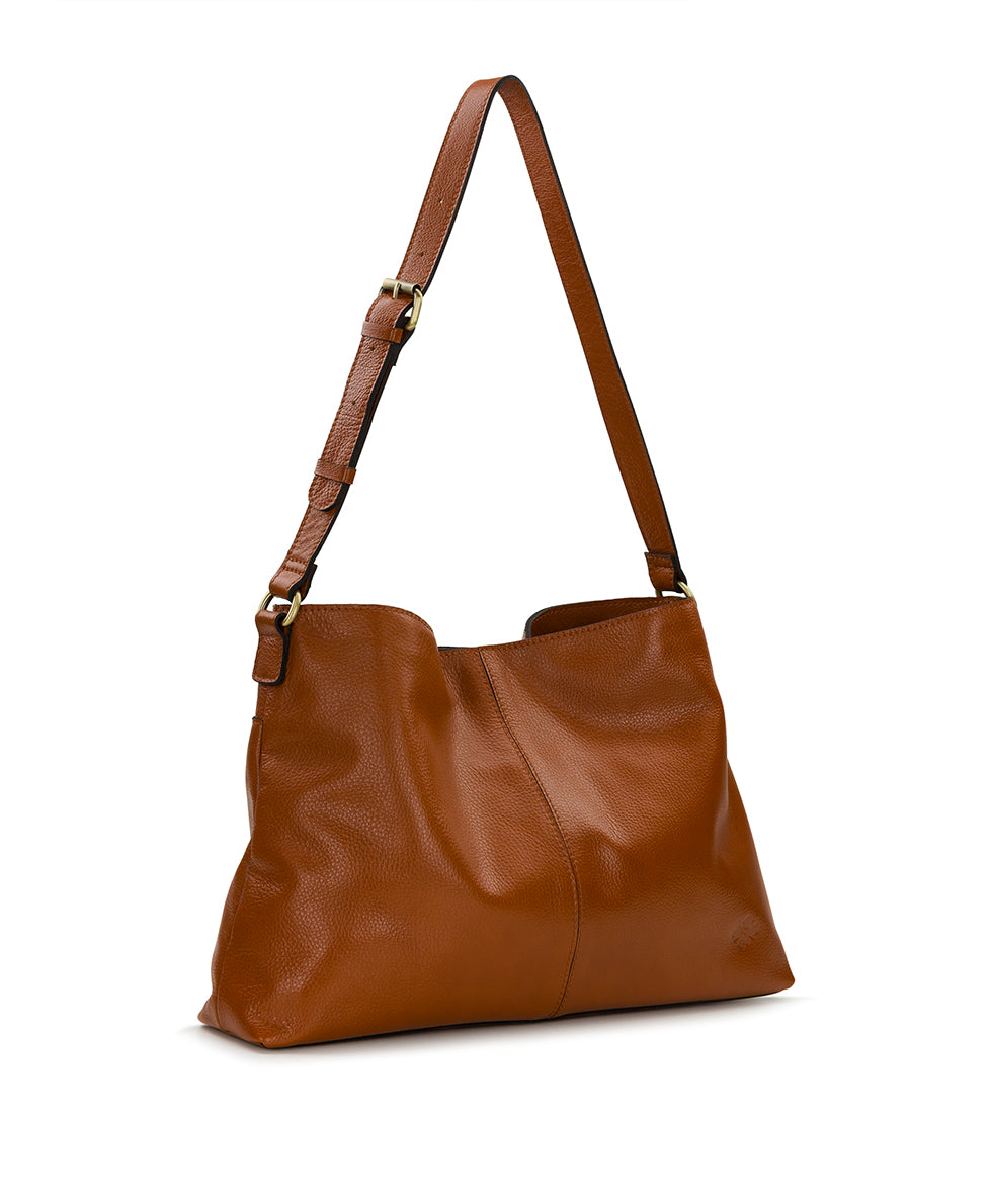 Liora Slouchy Tote - Rugged Natural Grain Leather - Image 10