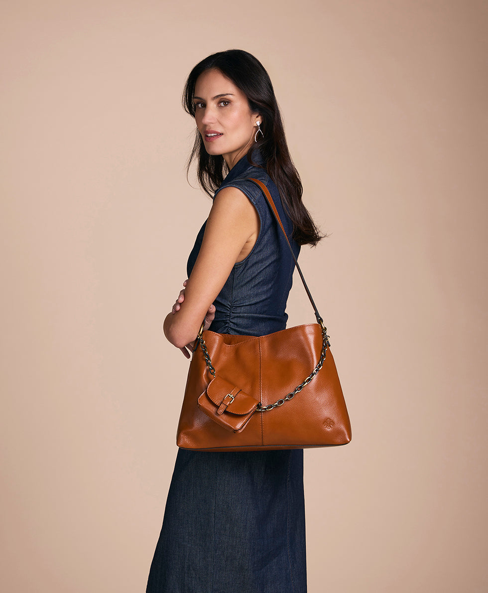 Liora Slouchy Tote - Rugged Natural Grain Leather - Image 8